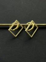 گوشواره مربع نگین دار - 3