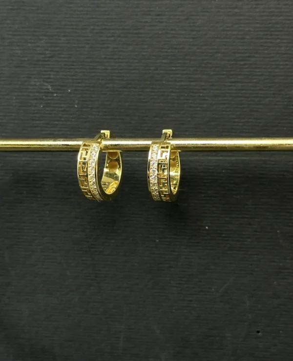 گوشواره ورساچه نگین دار - 3