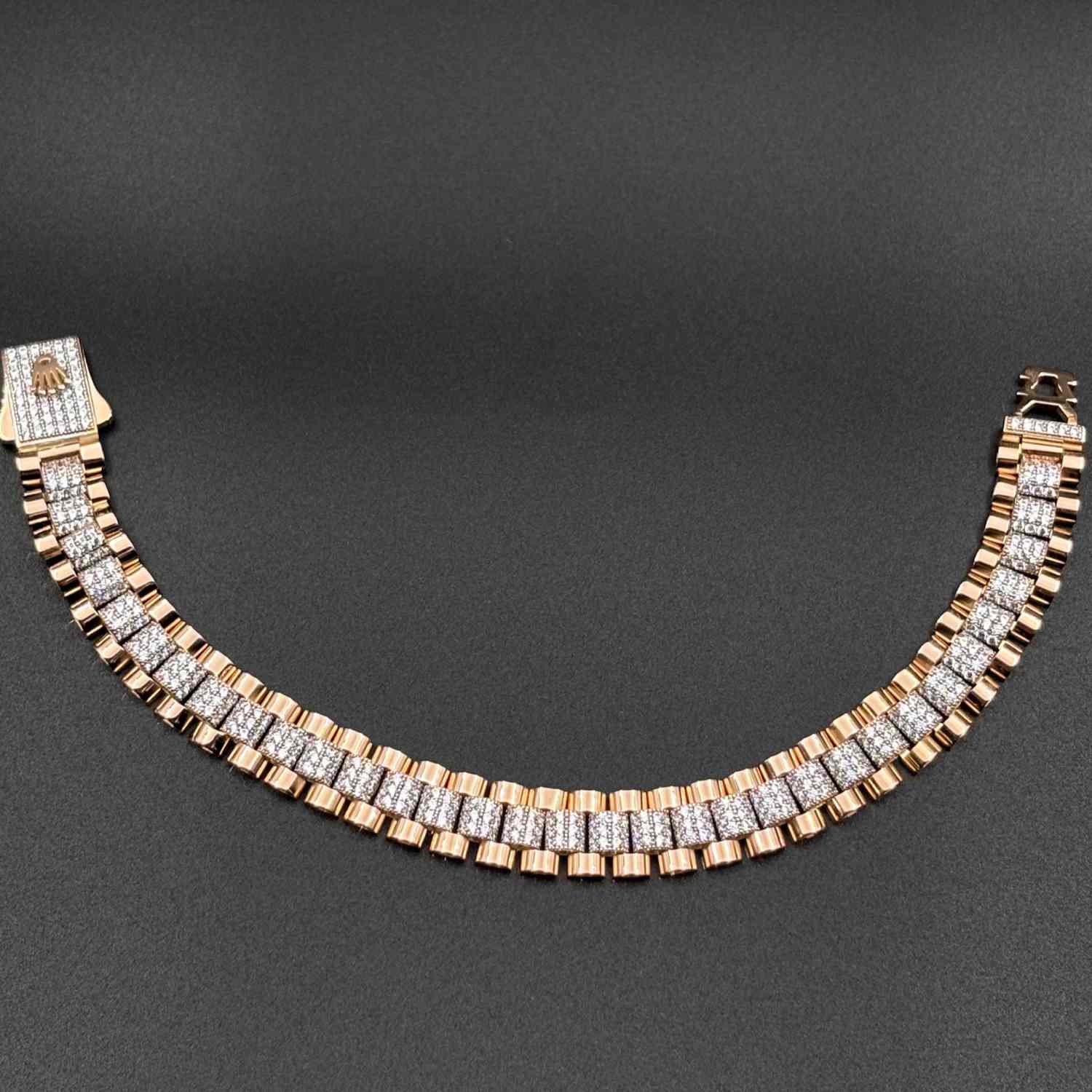 IMG_6043 دستبند رولکس سه رج وسط نگین