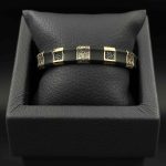 دستبند کشی کائوچو مات ریتم نگین دار