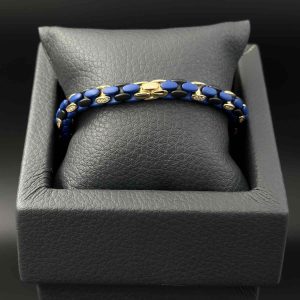 دستبند کشی سرامیک و لاجورد اونیکس مات