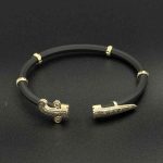 دستبند چرم دوسر شمشیر