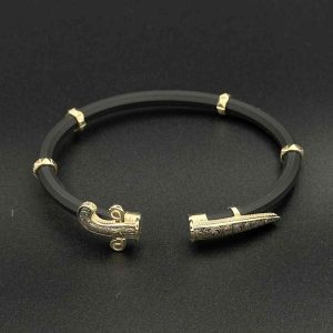 دستبند چرم دوسر شمشیر