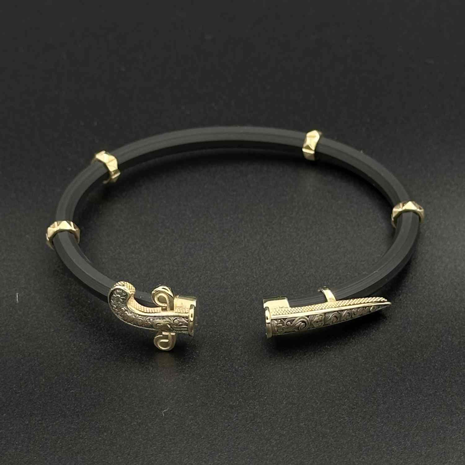 IMG_7320 دستبند چرم دوسر شمشیر