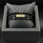 دستبند چرم سه لاین نگین مارکو وسط کارتیه