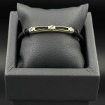 دستبند چرم طرح سه پیچ سرامیک