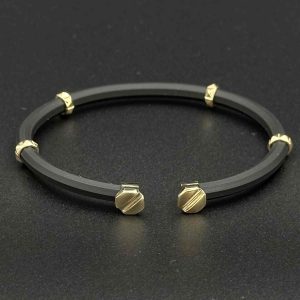 دستبند چرم دوسر پیچ