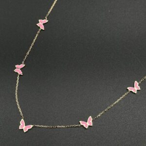 گردنبند پنج پروانه مینا