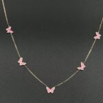 گردنبند پنج پروانه مینا