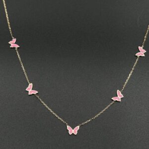 گردنبند پنج پروانه مینا