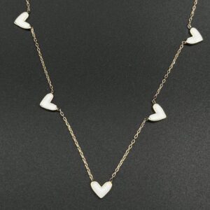 گردنبند پنج قلب مینا