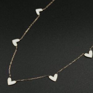 گردنبند پنج قلب مینا