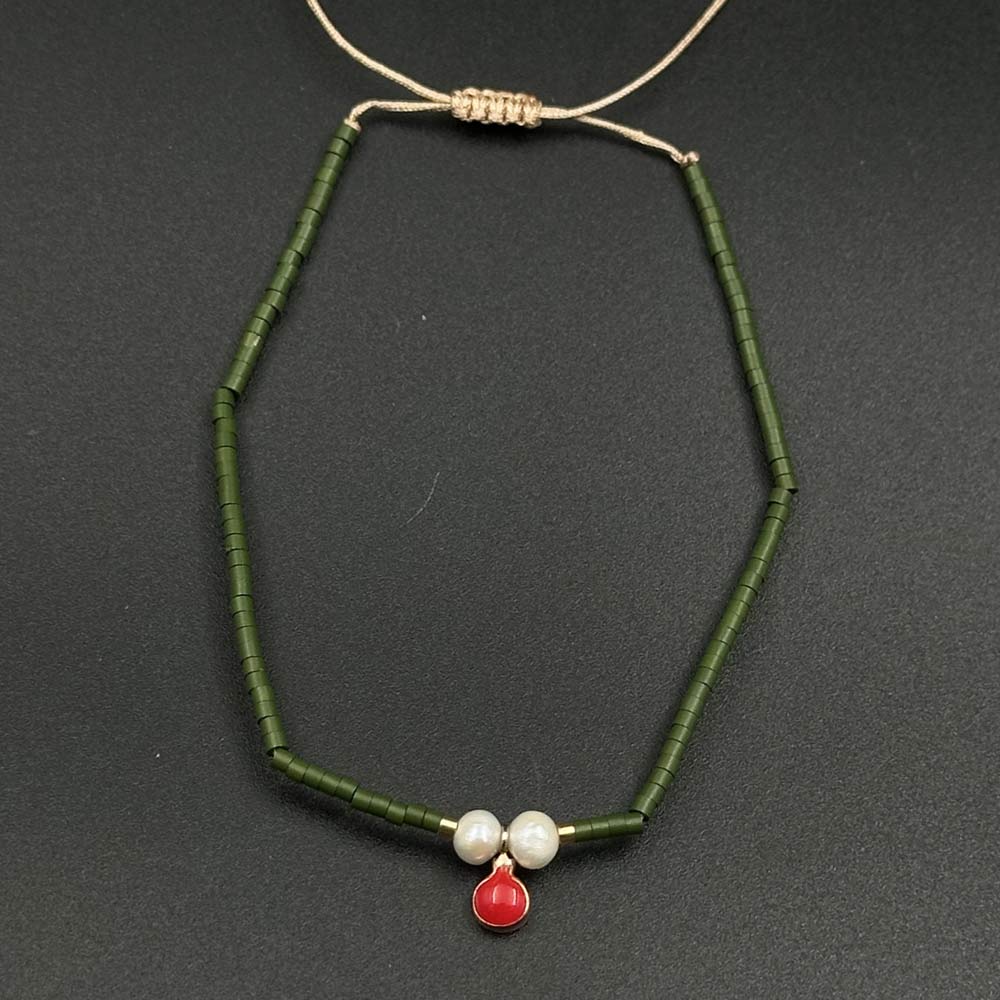 IMG_2212 دستبند بافت انار و مروارید