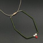 دستبند بافت انار و مروارید