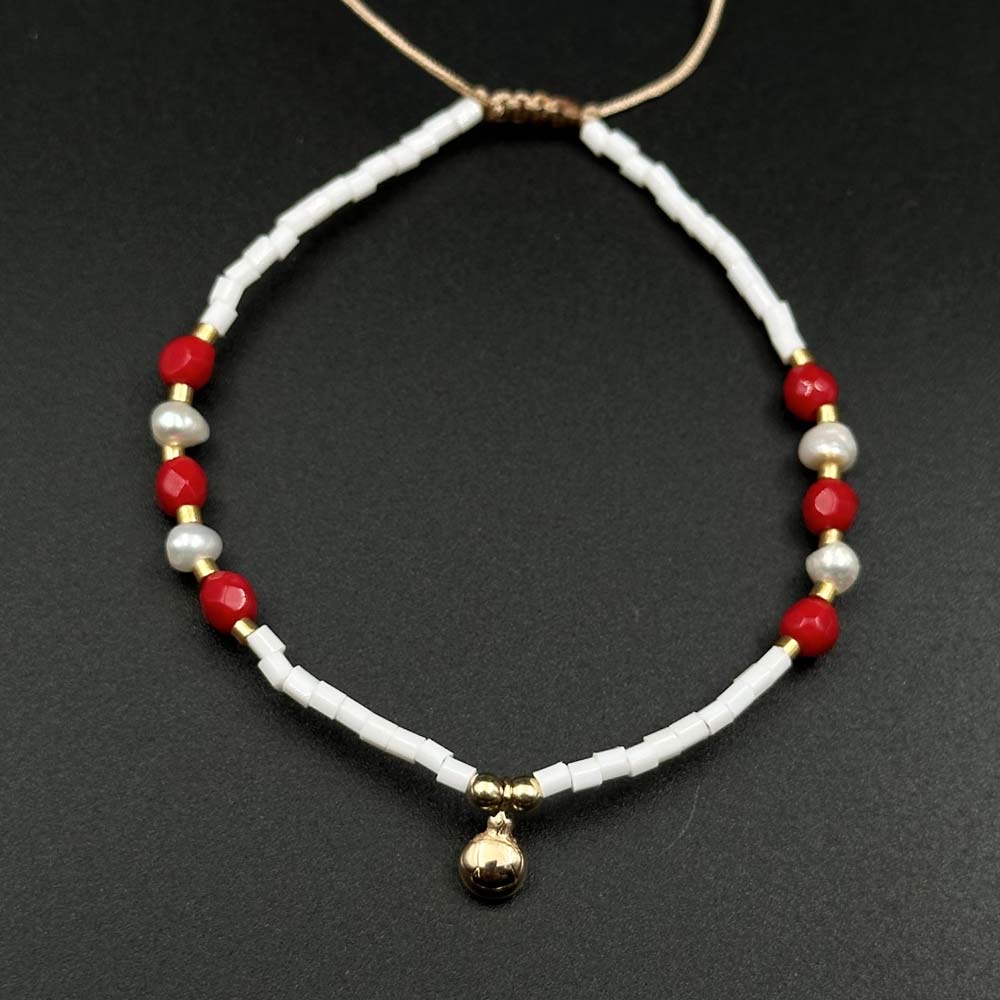 IMG_2228 دستبند بافت آویز انار