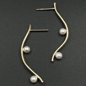 گوشواره شاخه دو مروارید