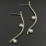 گوشواره شاخه دو مروارید