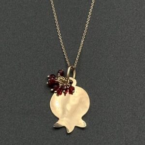 پلاک انار و خوشه نگین دار