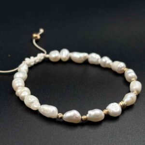 دستبند مروارید باروک و گوی