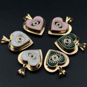 پلاک سواروفسکی قلب طرح چشم