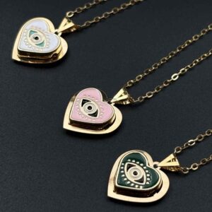 پلاک سواروفسکی قلب طرح چشم