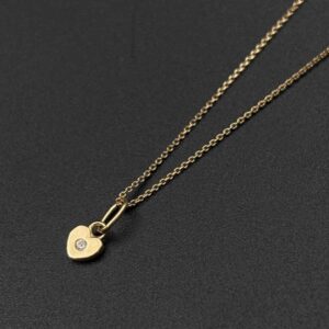 پلاک قلب نگین دار ظریف