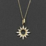 پلاک خورشید نگین دار