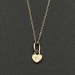 پلاک قلب نگین دار ظریف