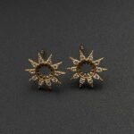 گوشواره خورشید نگین دار