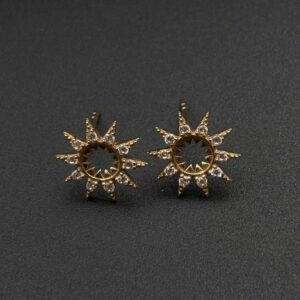 گوشواره خورشید نگین دار