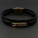 دستبند چرم کارتیه 5 حلقه