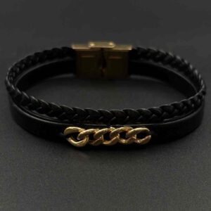 دستبند چرم کارتیه 5 حلقه