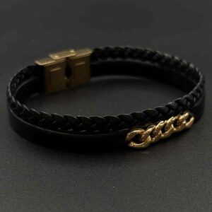 دستبند چرم کارتیه 5 حلقه