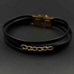 دستبند چرم کارتیه شش حلقه