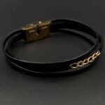 دستبند چرم کارتیه شش حلقه