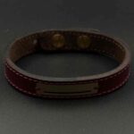 دستبند چرم پلیت و خط