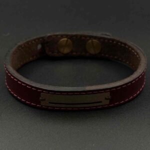 دستبند چرم پلیت و خط