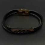 دستبند چرم چهار بیضی