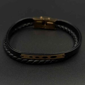 دستبند چرم چهار بیضی