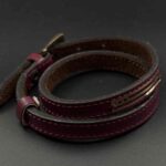 دستبند چرم دو دور پلیت سه قلب