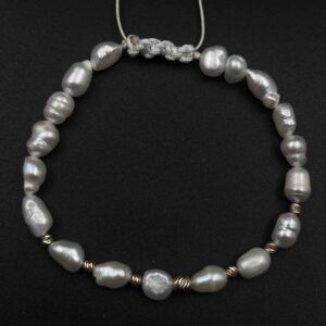 دستبند مروارید باروک و گوی