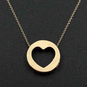 پلاک دایره وسط قلب سه بعدی
