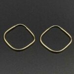 گوشواره حلقه ای مربع کوچک ( اجرت اقتصادی ) گوشواره حلقه ای مربع بزرگ
