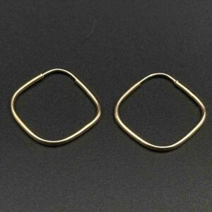 گوشواره حلقه ای مربع کوچک ( اجرت اقتصادی ) گوشواره حلقه ای مربع بزرگ