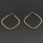 گوشواره حلقه ای مربع بزرگ (اجرت اقتصادی )