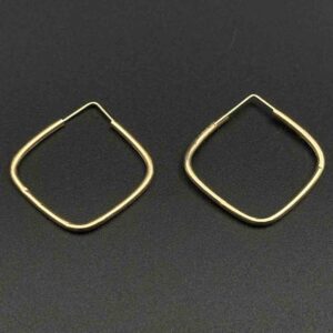 گوشواره حلقه ای مربع بزرگ (اجرت اقتصادی )