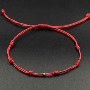 دستبند بافت رد استرینگ ( red string ) هفت گره